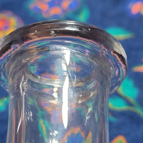 Etched Glass Oil & Vinegar‎ Cruet Set With Metal Spout Stopper Grapes & Olives - Picture 7 of 10